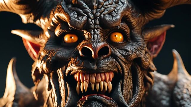 Fierce Demon Face Expression
