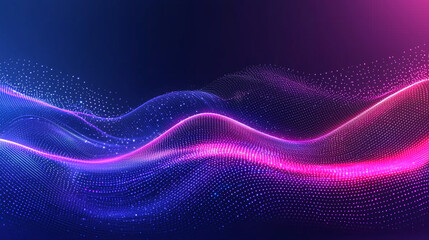 Abstract glowing wave of particles.
