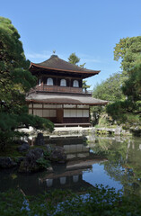 慈照寺　 錦鏡池と銀閣　京都市左京区