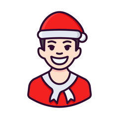 man avatar christmas filled style