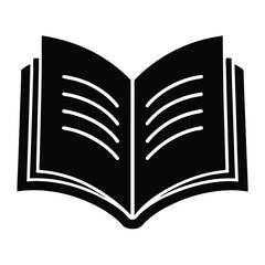 Open book illustration , open book vector ,open book icon , An open storybook icon with clean pages and minimal lines.