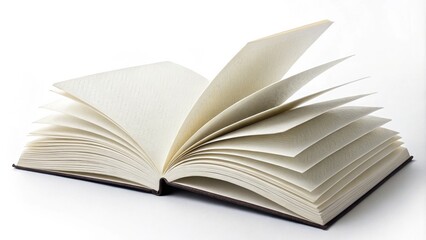 Fototapeta premium Open Book Composition High-Angle View, Blank Pages, Knowledge Concept, Book Photography Book, Knowledge