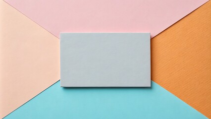 Pastel Color Block Background with Blank Canvas, Flatlay, Minimalist Design Pastel, Minimalism