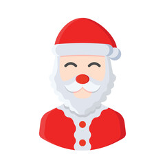 santa claus avatar flat style