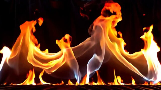 Fiery Inferno: A Dramatic Wall of Flames