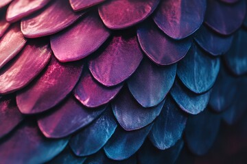 Naklejka premium Close-Up Shot of Dragon Scales Glistening Under Festival Lights, Captured with Macro Lens for Rich and Vibrant Visual Impact