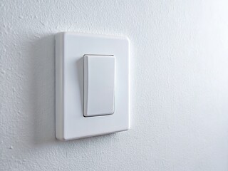 White wall, light switch, clean design, ready for your ideas.