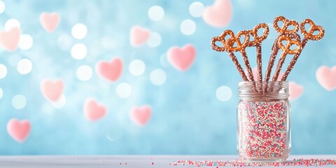 Obraz premium chocolate-covered pretzel sticks