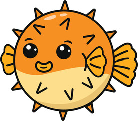 pufferfish cute Design vector illustration © Godhand