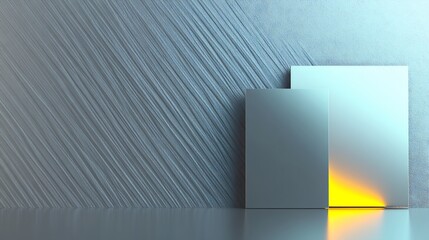Fototapeta premium Abstract Light Reflects on Elegant Gray Panels. AI Generated