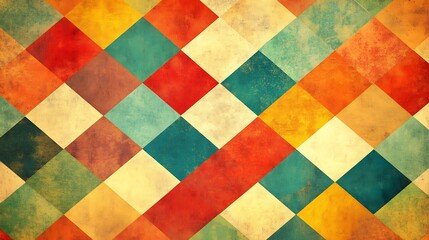 Geometric Abstract Background Featuring Green, Yellow, and Red Diagonal Lines with Vibrant Color Contrast.
