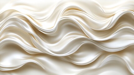 Obraz premium Elegant Cream Silk Waves Flowing Softly