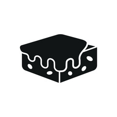 Brownies icon with a rich and indulgent design, perfect for enhancing dessert, bakery