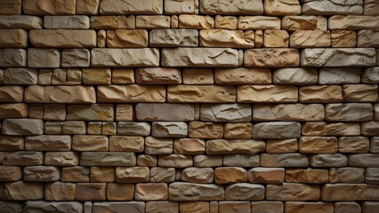 Obraz premium Stone textured wall background image. Generative AI
