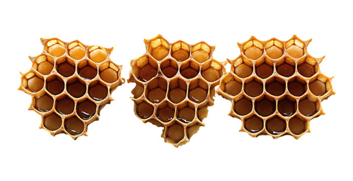 Isolated beehive on transparent background, top view. high resolution PNG file