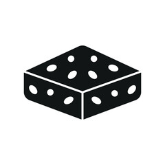 Brownies icon with a rich and indulgent design, perfect for enhancing dessert, bakery