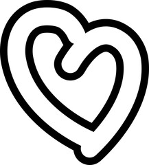 Fototapeta premium Heart continuous line drawing of love concept