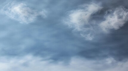 Obraz premium Dramatic Sky Gray Clouds White Puffs Cloudy Background Nature Photography