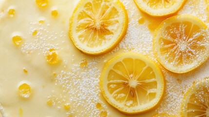 Close-up of a Lemon Tart: A Delicious Yellow Treat