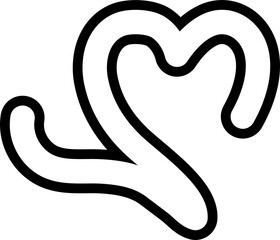 Fototapeta premium Heart continuous line drawing of love concept