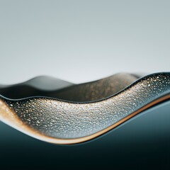 Fototapeta premium Abstract Liquid Wave Dew Drops Fluid Texture Design