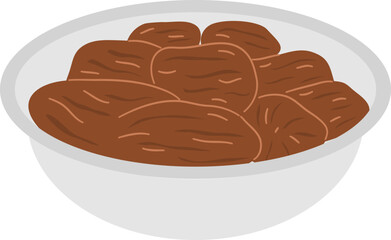 hand drawn sweet dates fruit