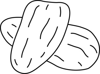 hand drawn sweet dates fruit