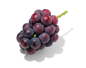 Fresh Japanese Pione Grapes Isolated on White Background
