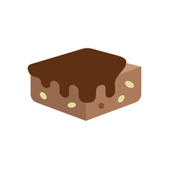 Brownies icon with a rich and indulgent design, perfect for enhancing dessert, bakery