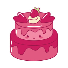 birthday cake kawaii and hearts