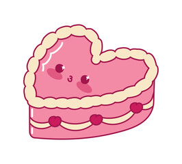 birthday cake heart kawaii