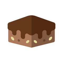 Brownies icon with a rich and indulgent design, perfect for enhancing dessert, bakery