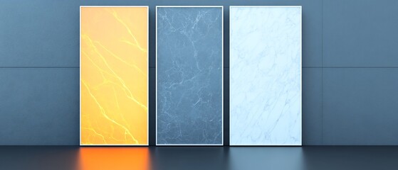 Abstract Panels Warm Light Minimalist Design. AI Generated