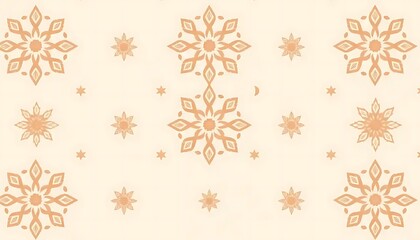 Elegant Peach Floral Mandala Pattern Design