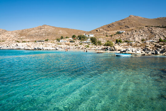 Kolimpithres beach and turquoise sea, Paros island, Cyclades, Greece