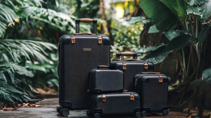 rugged, durable luggage set designed for adventure, featuring waterproof material and heavy-duty wheels for tough conditions.