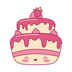 birthday cake kawaii cartoon