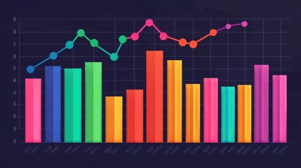Global Economic Trends Market Analysis concept. Conceptual Glowing Chart Showcasing Global GDP Trends and Financial Analytics