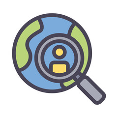 global magnifying glass filled style