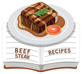 Delicious Beef Steak Recipe Illustration