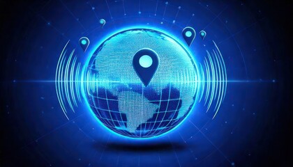 Symbolic Representation of Radio Listeners and Audio Entertainment with Globe and Location Pins