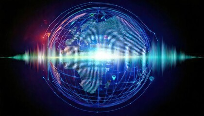 Symbolic Representation of Radio Listeners and Audio Entertainment with Globe and Location Pins