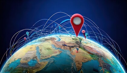 Symbolic Representation of Radio Listeners and Audio Entertainment with Globe and Location Pins