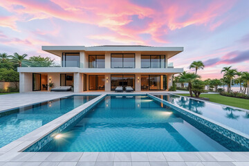 Fototapeta premium Luxury Villa resort with swimming pool