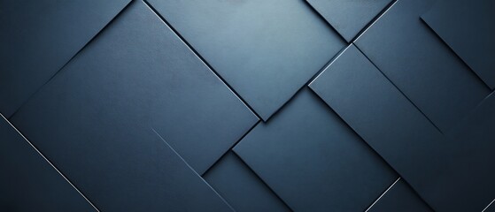 Abstract Dark Blue Geometric Pattern Subtle Lighting. AI Generated