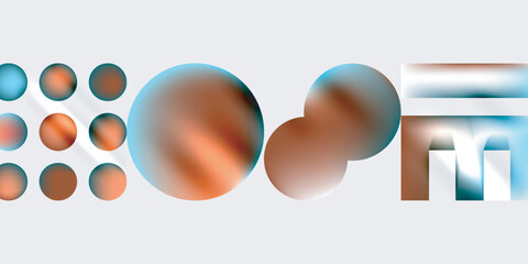 Triangles, circles, squares, rectangles design. Vector Illustration For Wallpaper, Banner, Background, Card, Book Illustration, landing page