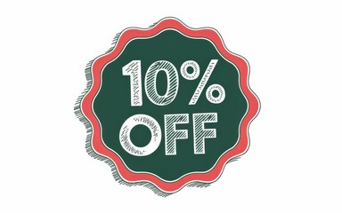 Ten Percent Off Sale Discount Badge Design