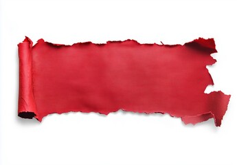 Red Torn Paper Scroll:  A dramatic, red, ripped paper scroll unfolds, offering a bold, eye-catching backdrop or design element.  Its distressed, raw edges evoke a sense of urgency, strength.
