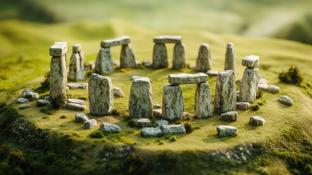 Stonehenge Miniature: A Mystical Circle of Ancient Stones
