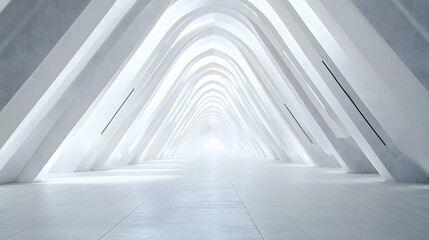 White Architectural Structure Interior Corridor Design